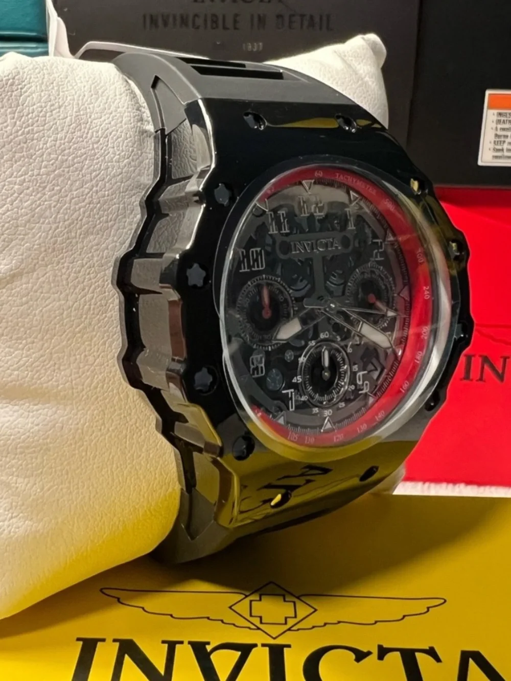 Invicta Men's Black and Red Racing Valyron Watch